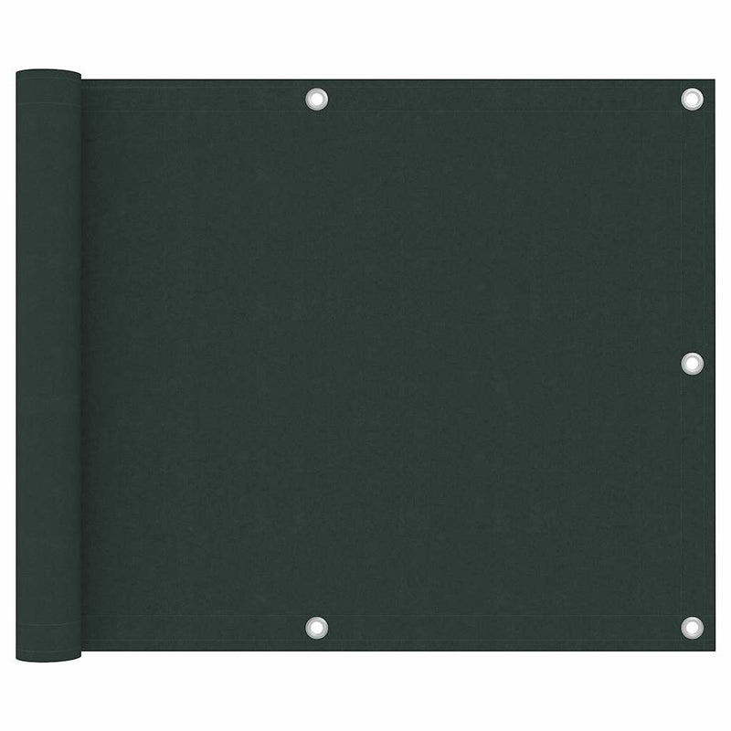 Écran de balcon Vidaxl 75x300 cm Oxford tissu vert foncé