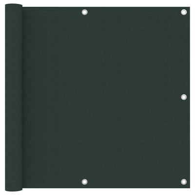 Écran de balcon Vidaxl 90x400 cm Oxford tissu vert foncé