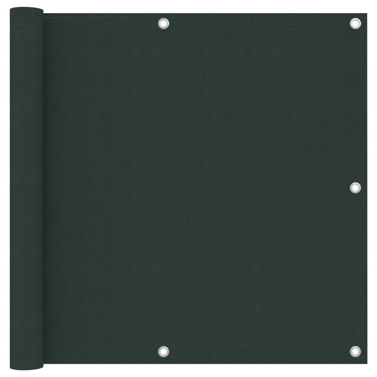 Écran de balcon Vidaxl 90x400 cm Oxford tissu vert foncé