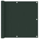 Écran de balcon Vidaxl 90x400 cm Oxford tissu vert foncé