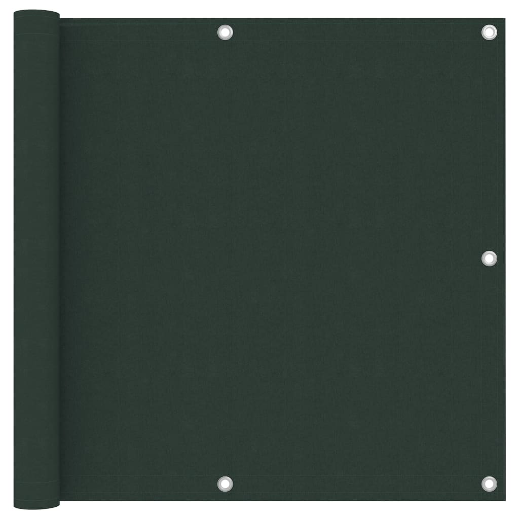 Écran de balcon Vidaxl 90x500 cm Oxford tissu vert foncé