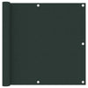 Écran de balcon Vidaxl 90x600 cm Oxford tissu vert foncé