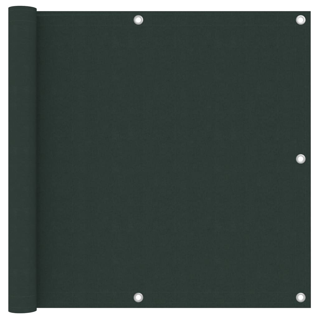 Écran de balcon Vidaxl 90x600 cm Oxford tissu vert foncé
