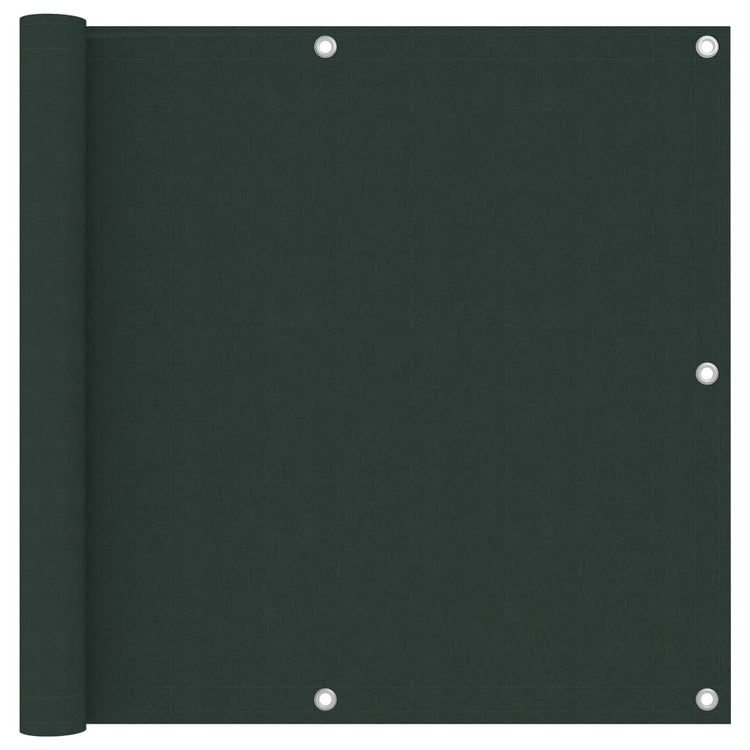 Écran de balcon Vidaxl 90x600 cm Oxford tissu vert foncé