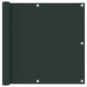 Écran de balcon Vidaxl 90x600 cm Oxford tissu vert foncé