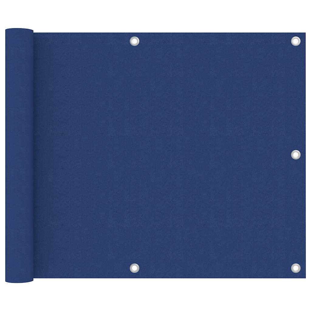 Écran de balcon Vidaxl 75x400 cm Oxford tissu bleu