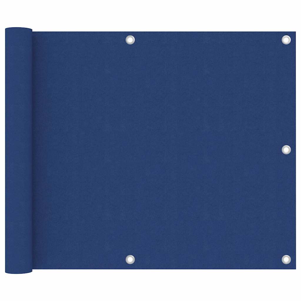 Écran de balcon Vidaxl 75x500 cm Oxford tissu bleu