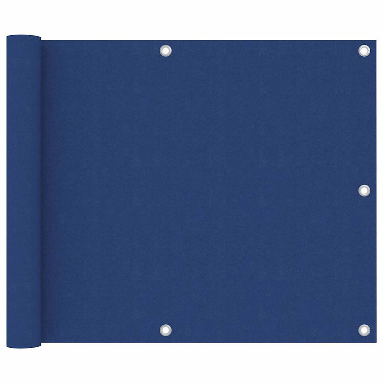 Écran de balcon Vidaxl 75x500 cm Oxford tissu bleu