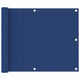 Écran de balcon Vidaxl 75x500 cm Oxford tissu bleu