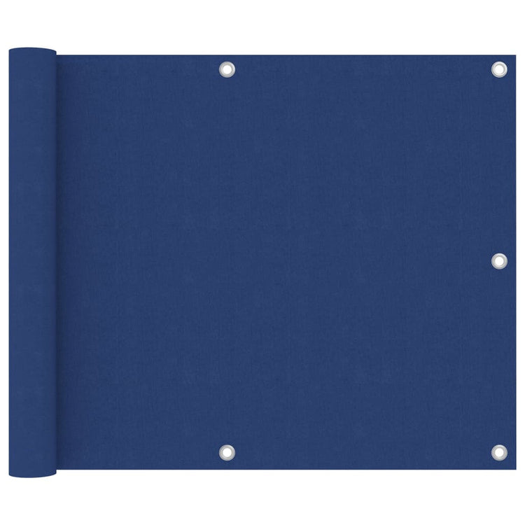 Écran de balcon Vidaxl 75x600 cm Oxford tissu bleu
