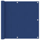 Écran de balcon Vidaxl 90x300 cm Oxford tissu bleu