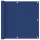 Écran de balcon Vidaxl 90x600 cm Oxford tissu bleu
