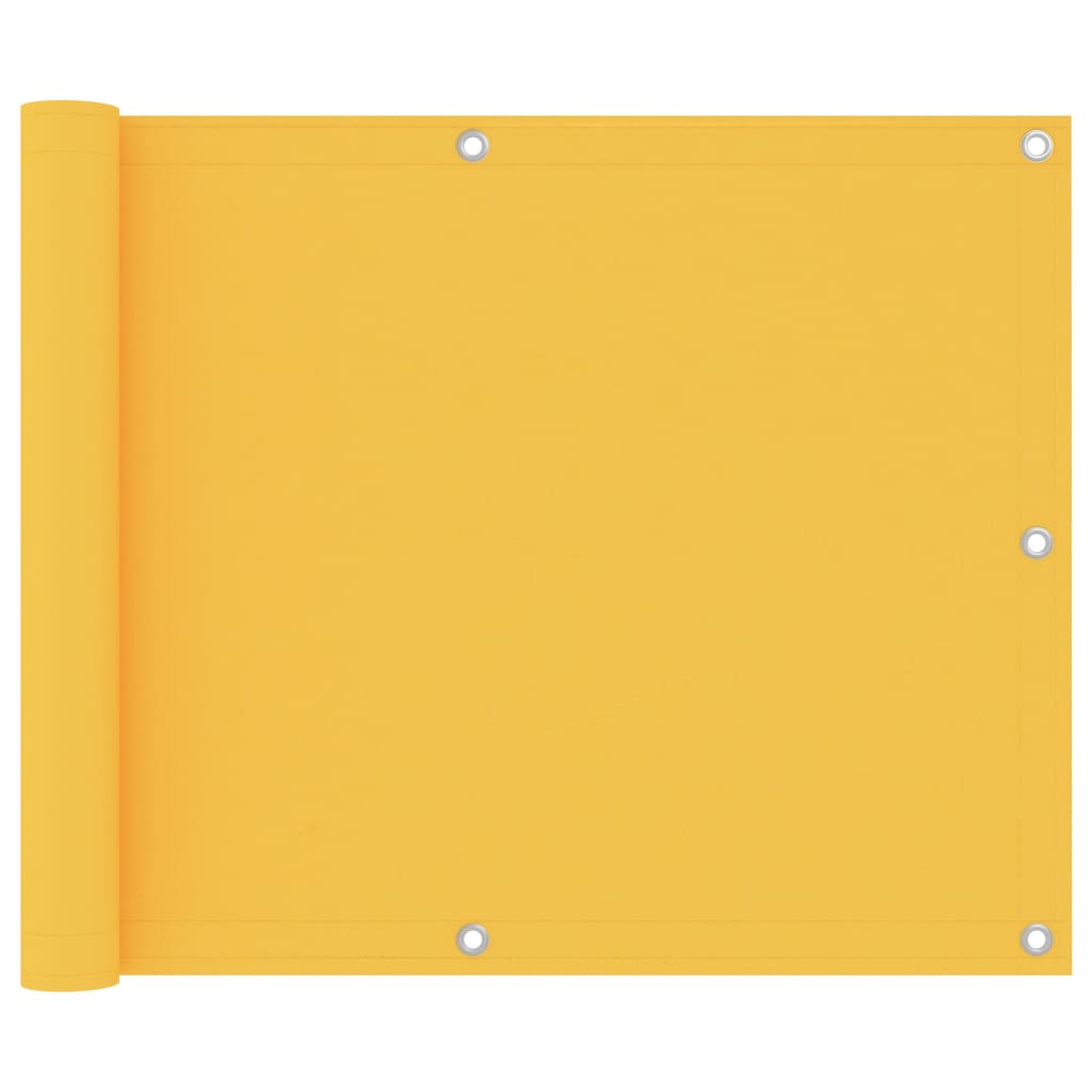 Écran de balcon Vidaxl 75x300 cm Oxford Fabric Jaune