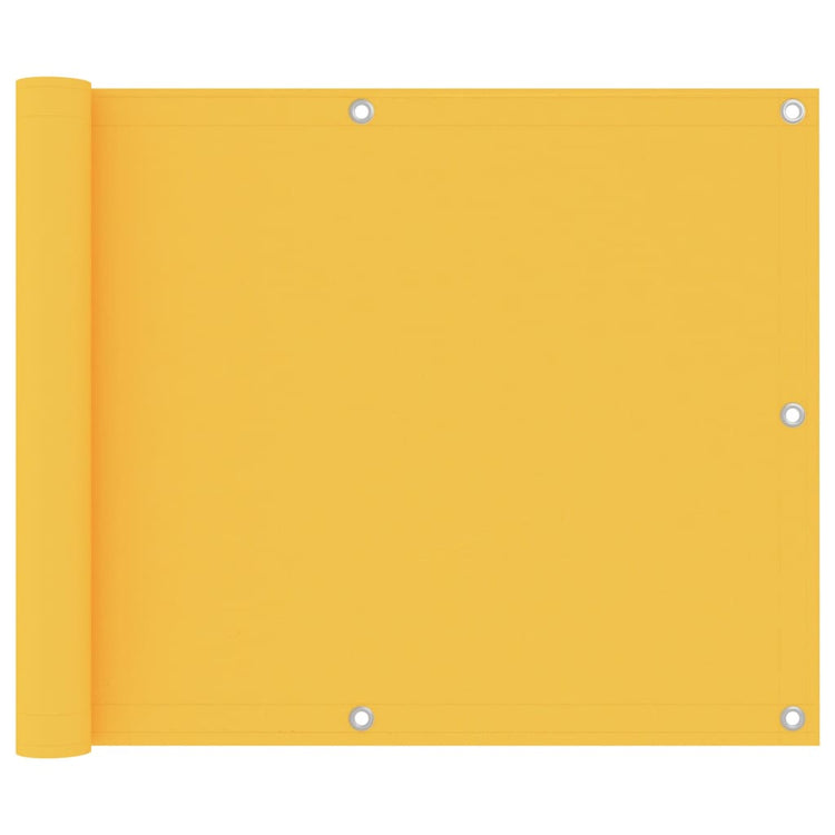 Écran de balcon Vidaxl 75x300 cm Oxford Fabric Jaune