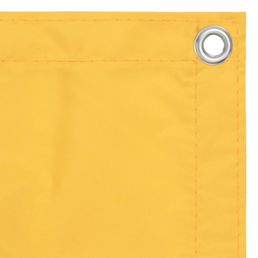 Écran de balcon Vidaxl 75x300 cm Oxford Fabric Jaune