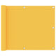 Écran de balcon Vidaxl 75x500 cm Oxford Fabric Jaune