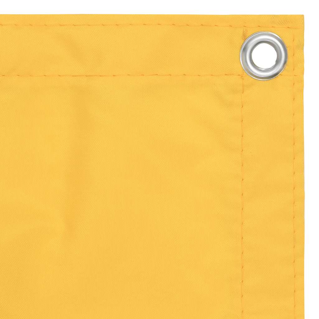 Écran de balcon Vidaxl 75x500 cm Oxford Fabric Jaune