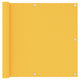 Écran de balcon Vidaxl 90x300 cm Oxford Fabric Jaune