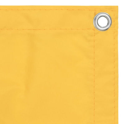 Écran de balcon Vidaxl 90x400 cm Oxford Fabric jaune