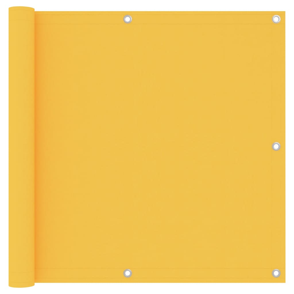 Écran de balcon Vidaxl 90x500 cm Oxford Fabric jaune