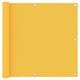 Écran de balcon Vidaxl 90x500 cm Oxford Fabric jaune