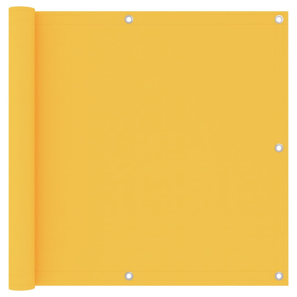 Écran de balcon Vidaxl 90x600 cm Oxford Fabric jaune