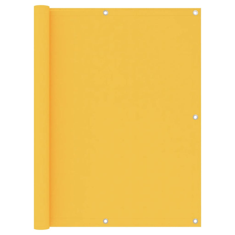 Écran de balcon Vidaxl 120x600 cm Oxford Fabric Jaune