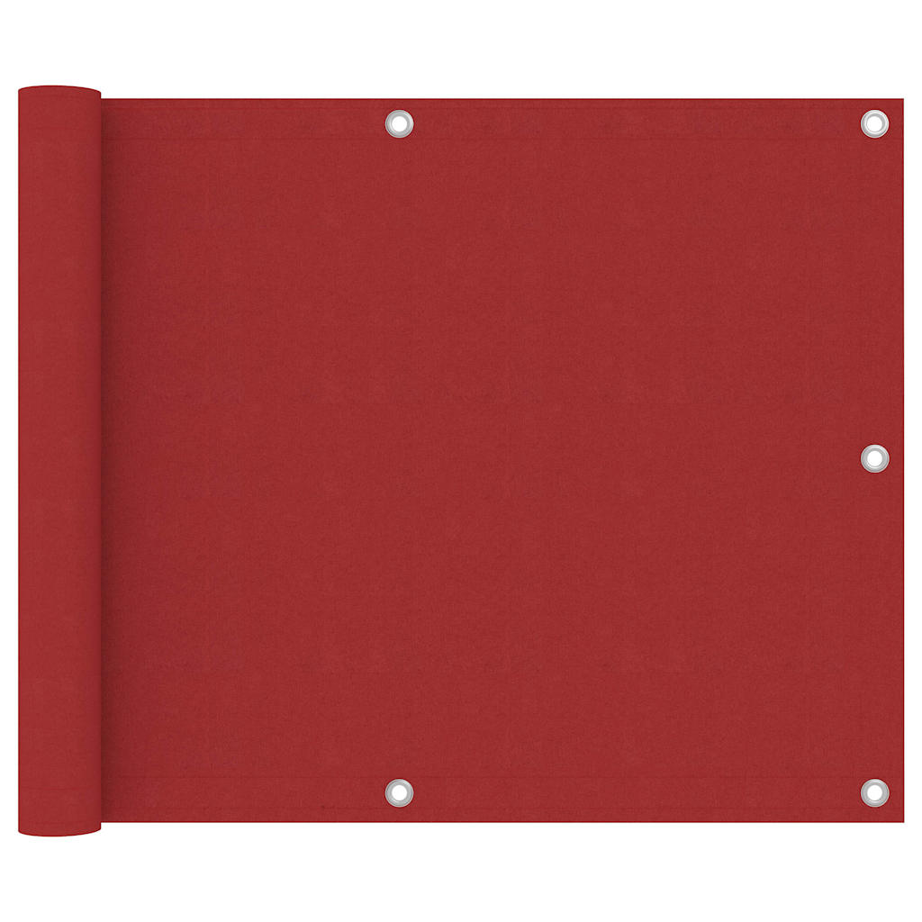 Écran de balcon Vidaxl 75x400 cm Oxford Fabric Red