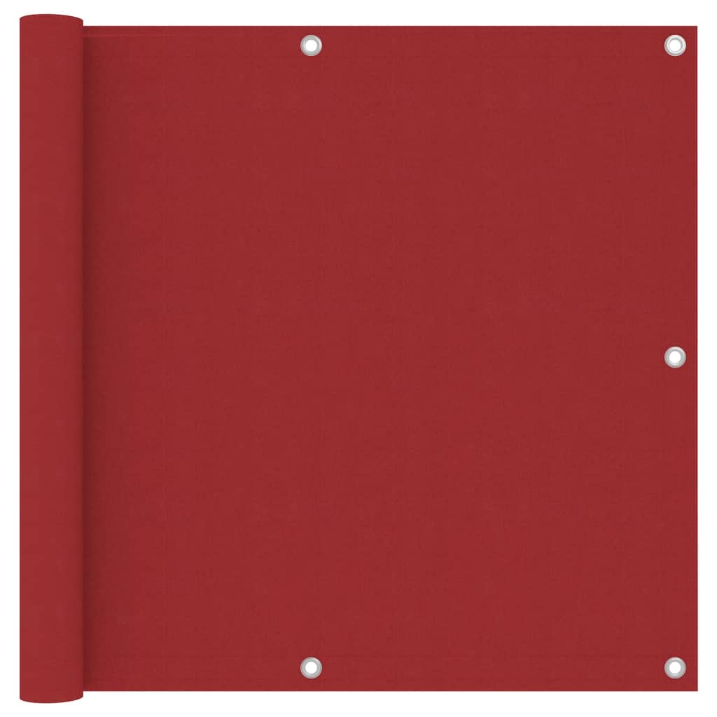 Écran de balcon Vidaxl 90x300 cm Oxford Fabric Red