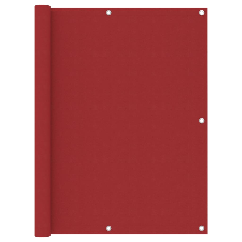 Écran de balcon Vidaxl 120x400 cm Oxford tissu rouge