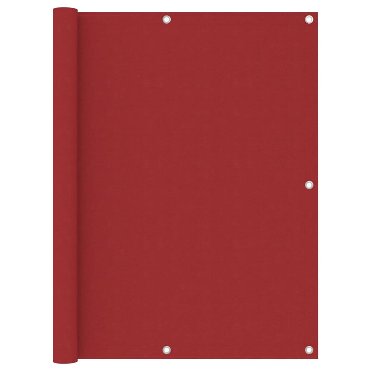 Écran de balcon Vidaxl 120x600 cm Oxford tissu rouge