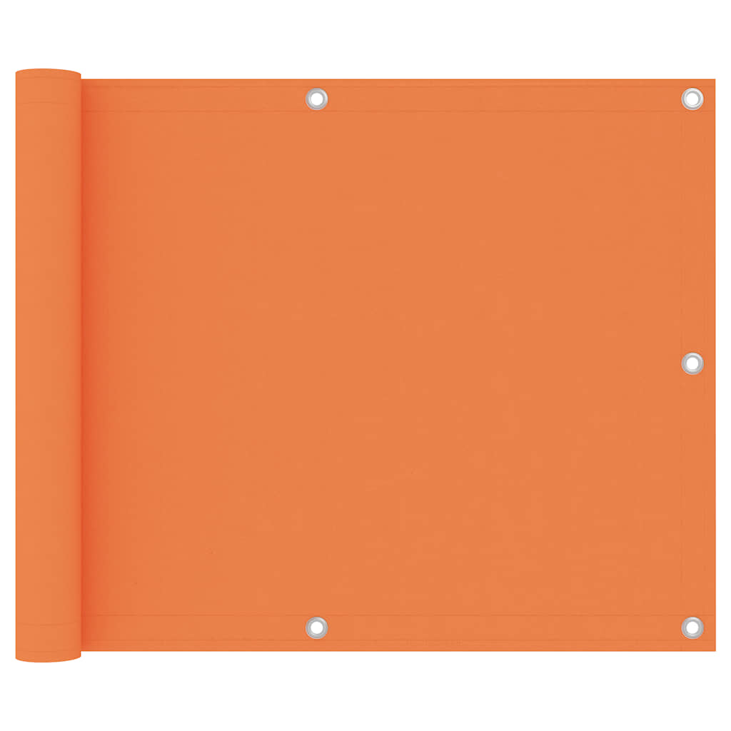 Écran de balcon Vidaxl 75x300 cm Oxford Fabric Orange