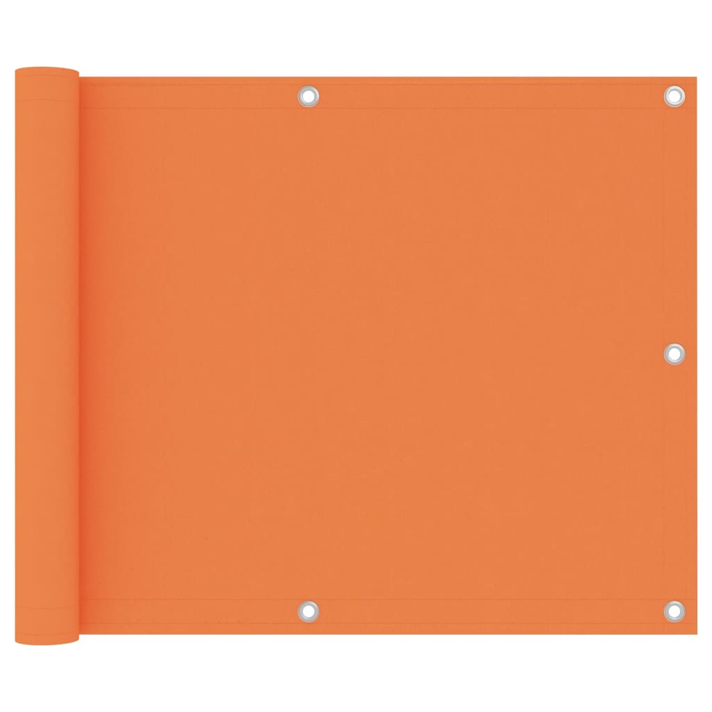 Écran de balcon Vidaxl 75x500 cm Oxford Fabric Orange