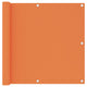 Écran de balcon Vidaxl 90x300 cm Oxford Fabric Orange