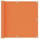 Écran de balcon Vidaxl 90x500 cm Oxford Fabric Orange