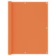 Écran de balcon Vidaxl 120x500 cm Oxford Fabric Orange