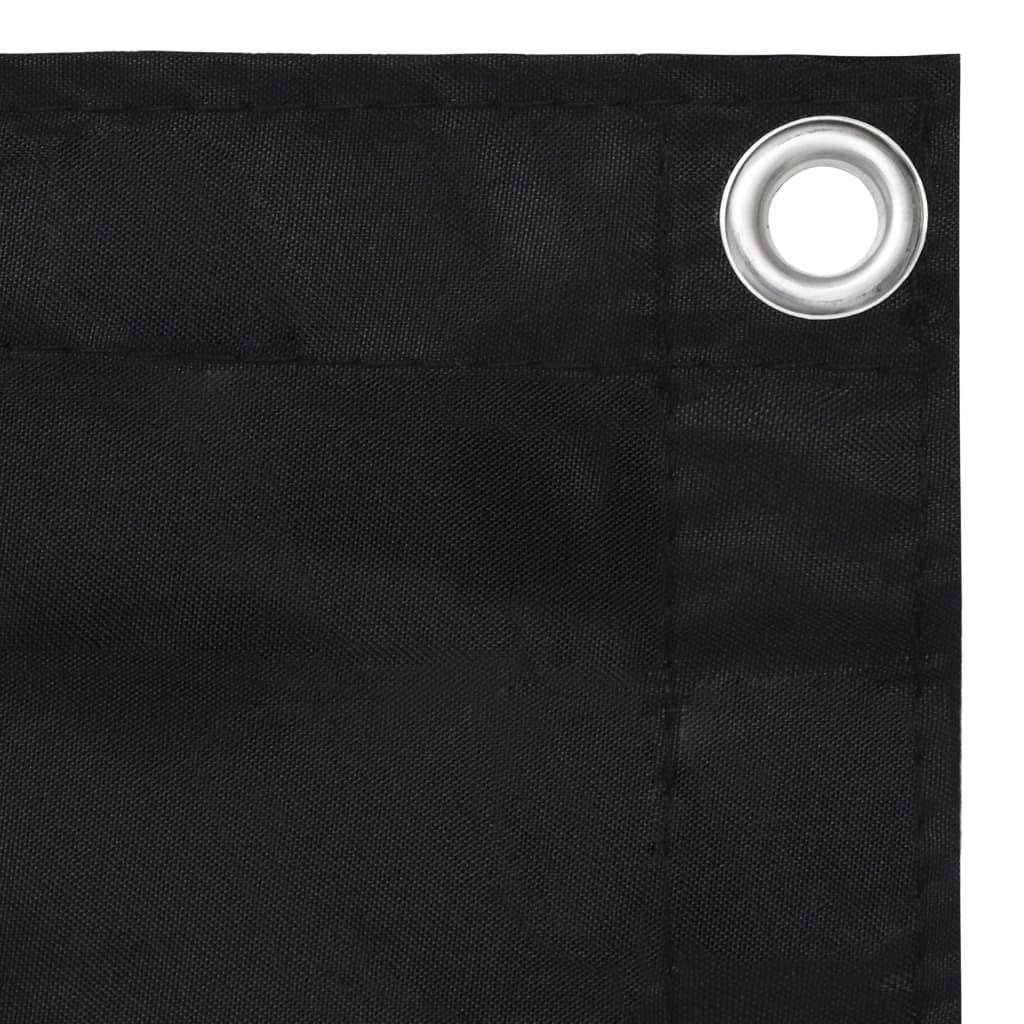 Écran de balcon Vidaxl 75x300 cm Oxford tissu noir