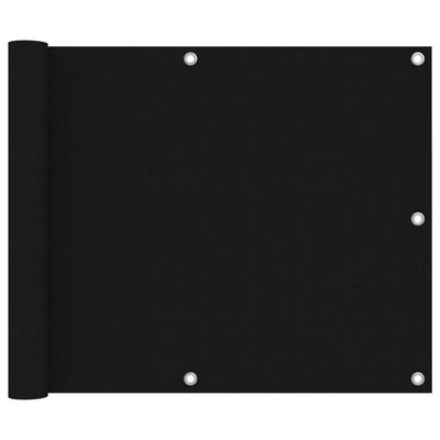Écran de balcon Vidaxl 75x400 cm Oxford tissu noir