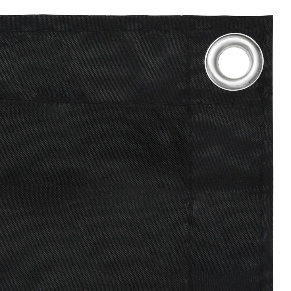 Écran de balcon Vidaxl 75x400 cm Oxford tissu noir