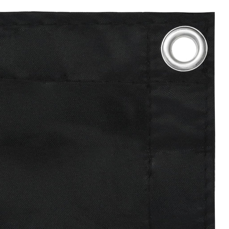 Écran de balcon Vidaxl 75x400 cm Oxford tissu noir