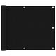 Écran de balcon Vidaxl 75x500 cm Oxford tissu noir