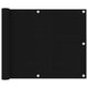 Écran de balcon Vidaxl 75x600 cm Oxford tissu noir