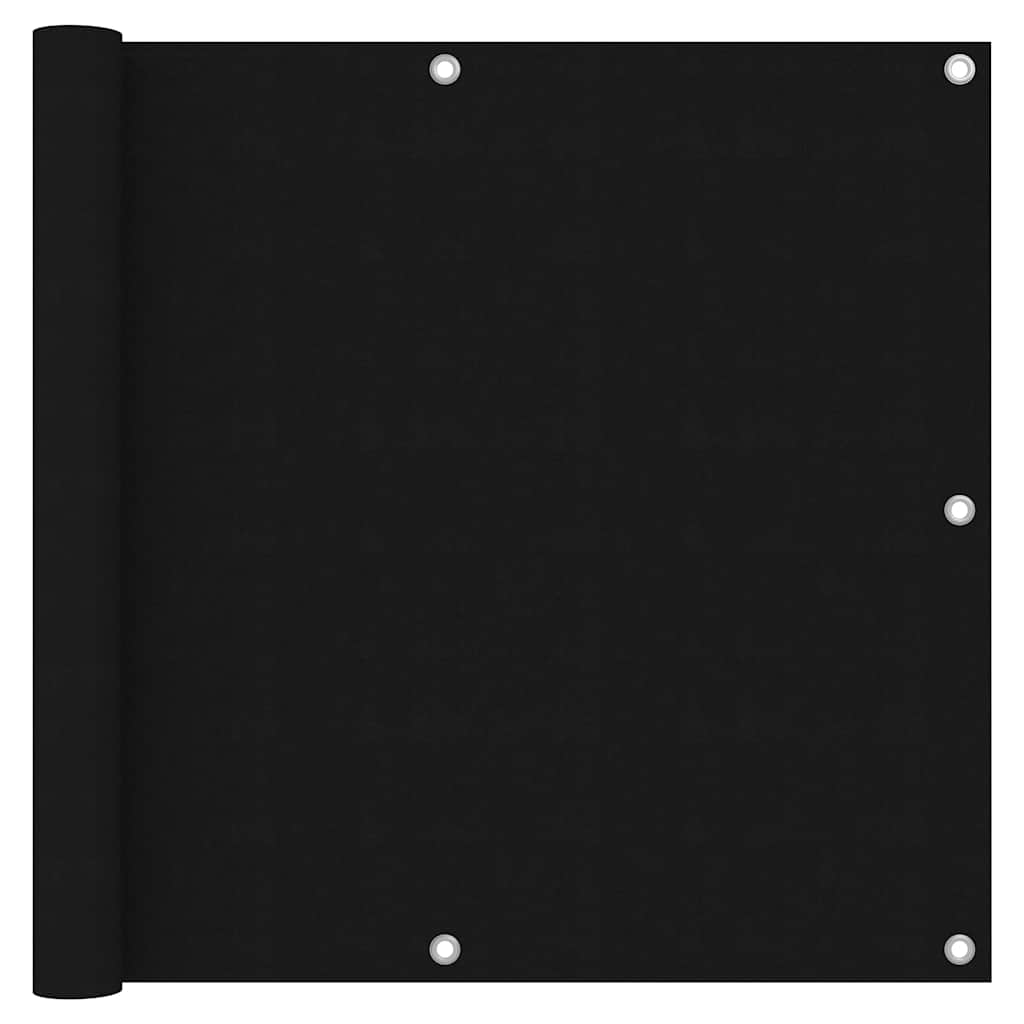 Écran de balcon Vidaxl 90x400 cm Oxford tissu noir