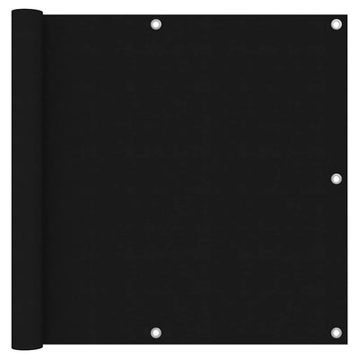Écran de balcon Vidaxl 90x400 cm Oxford tissu noir