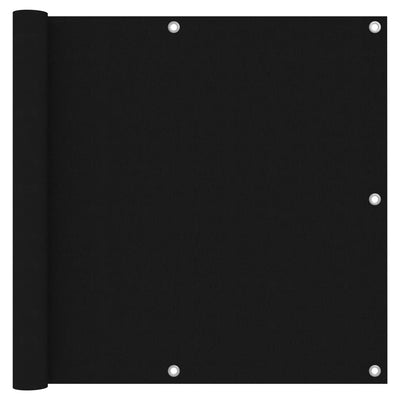 Écran de balcon Vidaxl 90x500 cm Oxford tissu noir