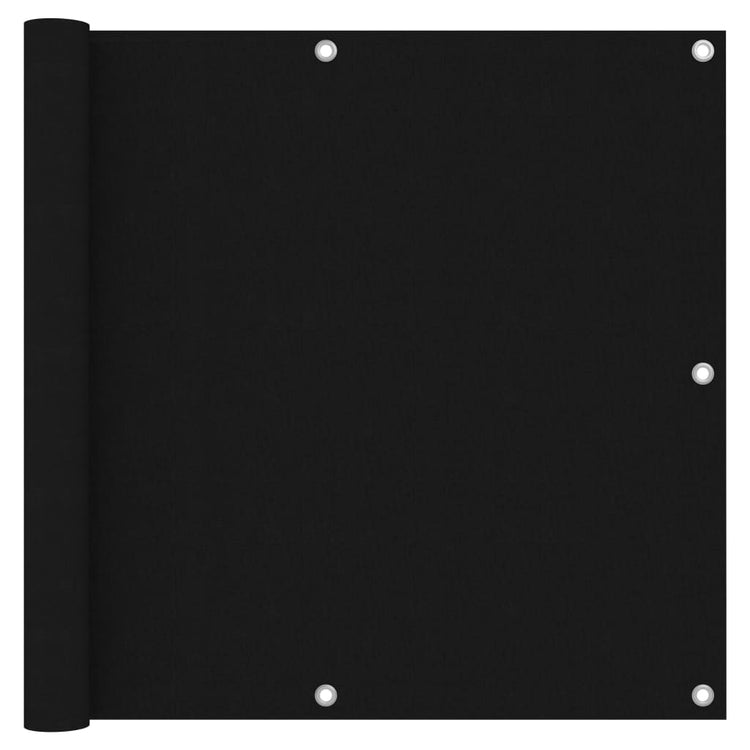 Écran de balcon Vidaxl 90x500 cm Oxford tissu noir