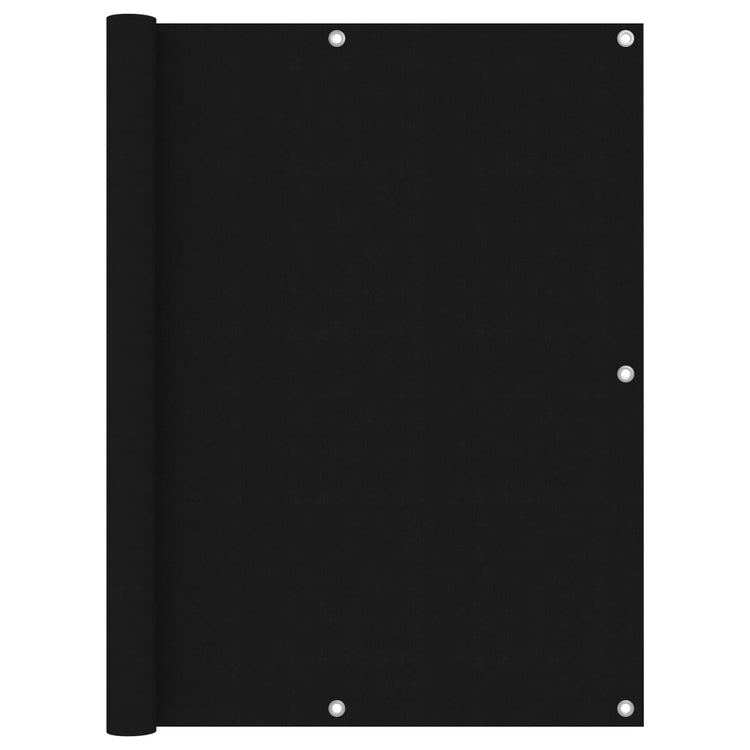 Écran de balcon Vidaxl 120x500 cm Oxford tissu noir