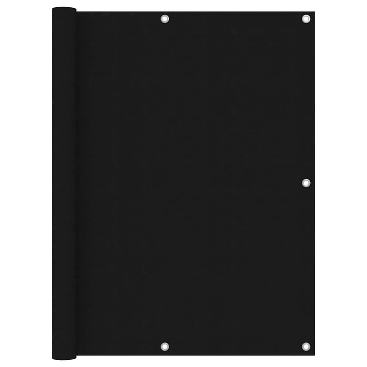 Écran de balcon Vidaxl 120x600 cm Oxford tissu noir
