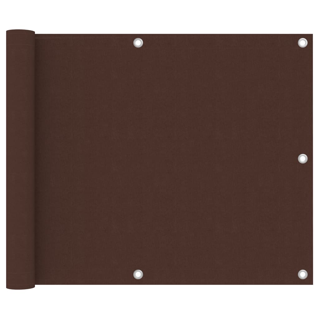 Écran de balcon Vidaxl 75x300 cm Oxford tissu brun