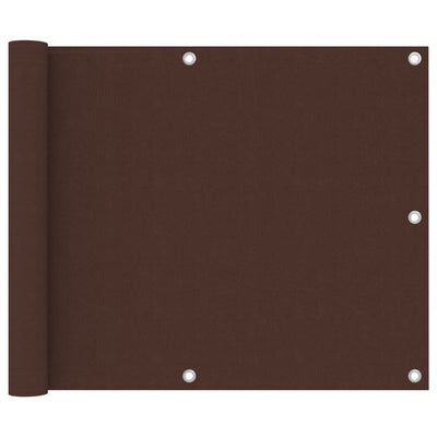 Écran de balcon Vidaxl 75x300 cm Oxford tissu brun